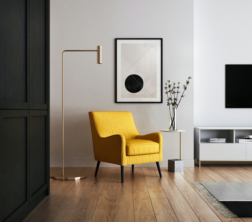 Minimalist interior with clean furniture