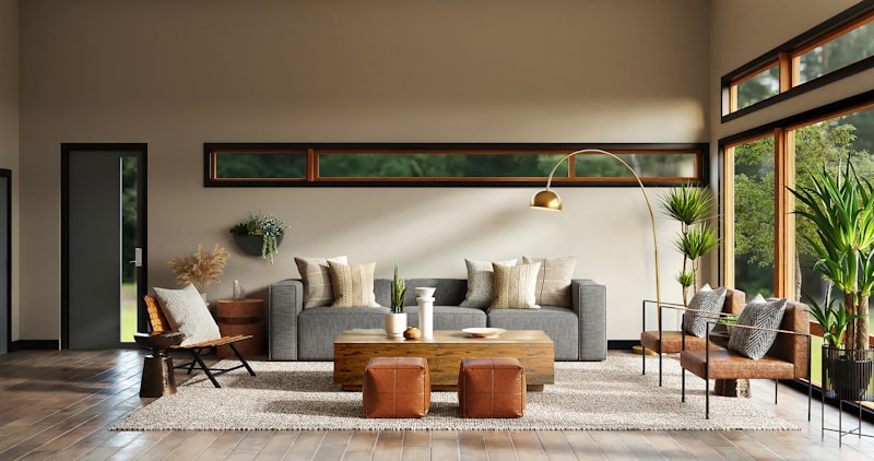 Styled living room interior